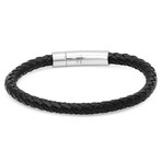 Braided Leather Bracelet (White)