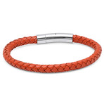 Braided Leather Bracelet (White)