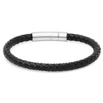 Braided Leather Bracelet (White)