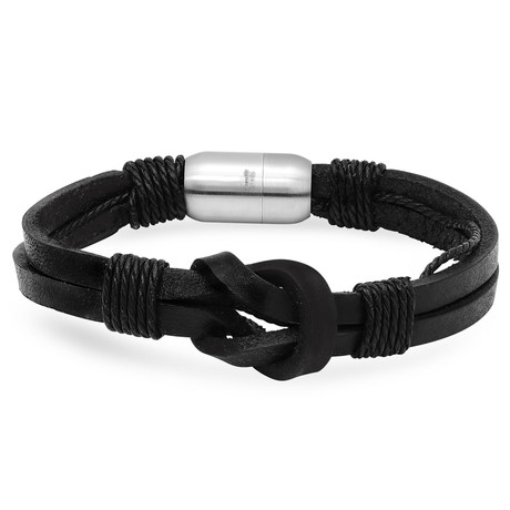 Black Leather Bracelet