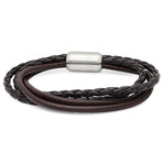 Leather Wrap Bracelet (Black)