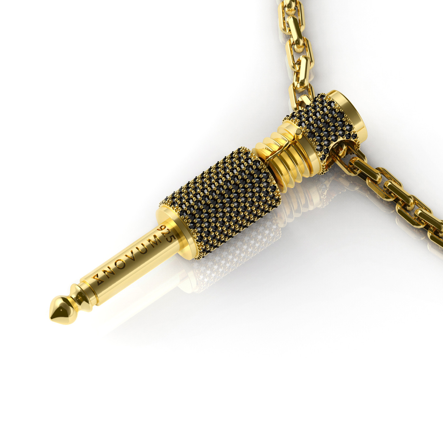 Plug Pendant Necklace (Silver) Novum Touch of Modern