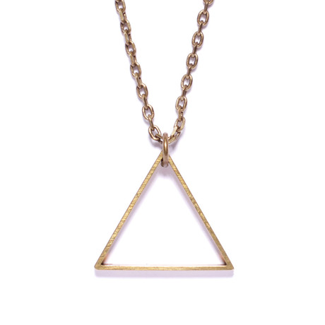 Brass Triangle Necklace
