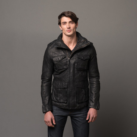 Leroy Leather Utility Jacket (S)