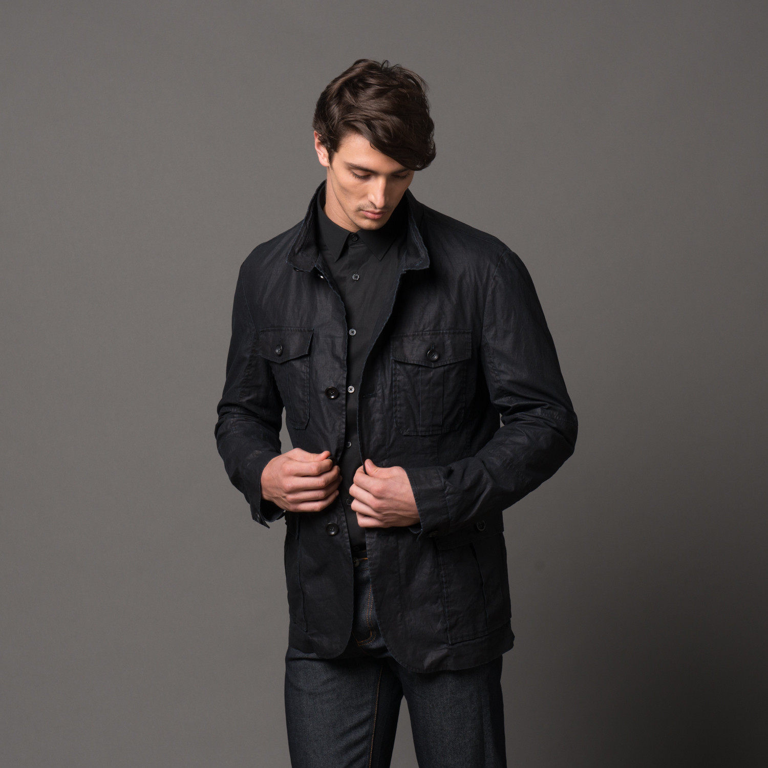 Vandam Waxed Utility Jacket (L) - Fashion Clearance - Touch of Modern