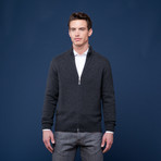 Cashmere Zip Jacket // Charcoal (Euro: 60)