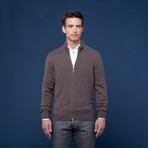Cashmere Zip Jacket // Mocha (Euro: 56)