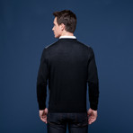 Fine Gauge Merino Chevron V-Neck (Euro: 50)