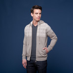 Snowflake Cashmere Zip Hoodie // Tan (Euro: 50)