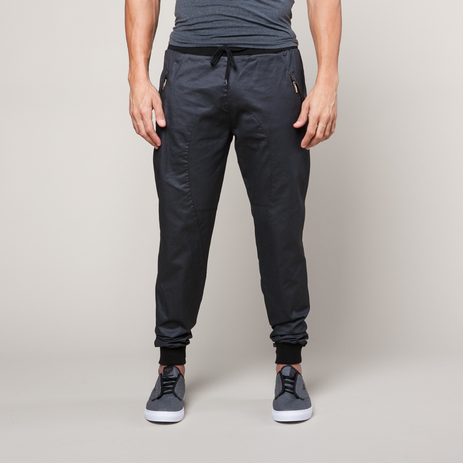 Waxed Twill Moto Jogger // Black (S) - American Stitch - Touch of Modern