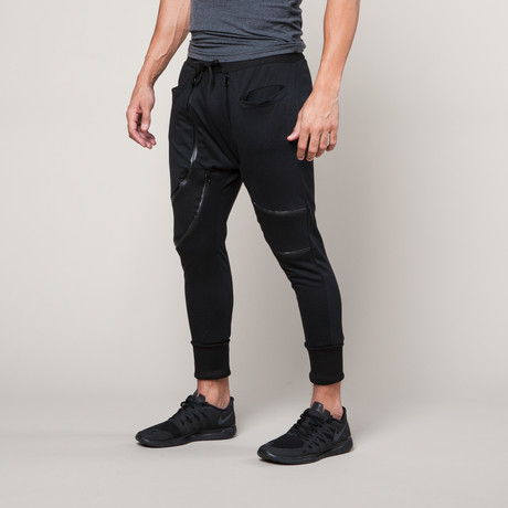 Double Decker French Terry Jogger // Black (XL)
