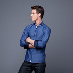 Elegance Button Up // Losange Jean + Navy (S)