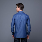 Elegance Button Up // Losange Jean + Navy (S)
