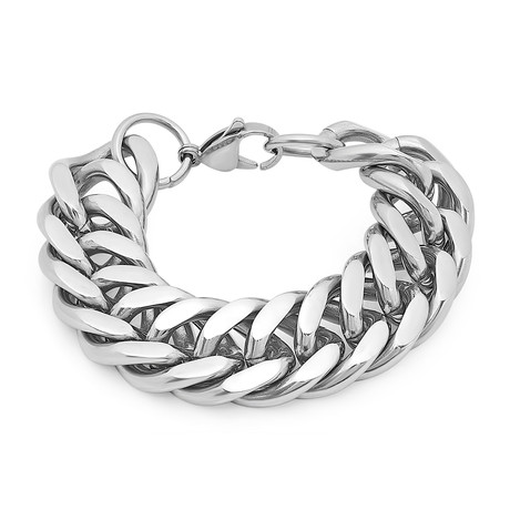 Stainless Steel Thick Cuban Chain Bracelet
