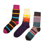 Bright Stripes Socks Combo // Set of 3