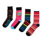 Super Power Color Socks Combo // Set of 4