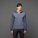 Threads for Thought // Thermal Hooded Henley // Medieval Blue (S)