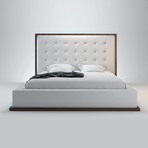 Ludlow Bed // White on Walnut (California King)