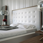 Ludlow Bed // White on Walnut (Queen)