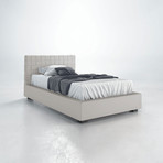 Madison Bed // Dove Gray Leather (Twin: 85"L x 49"W x 35"H)