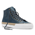 Center Hi Leather // Blue (US: 10.5)