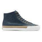 Center Hi Leather // Blue (US: 10.5)