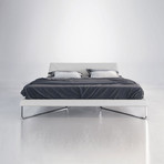 Irving Bed // Dove Gray Fabric (Eastern King: 95"L x 83"W x 36"H)