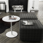 Hester Ottoman (Black White Houndstooth)
