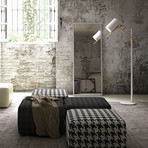 Hester Ottoman (Black White Houndstooth)