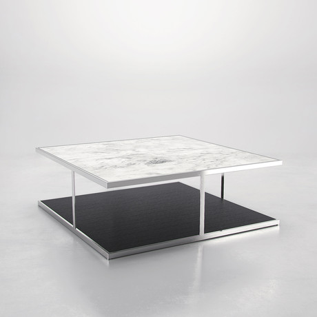 Ann Coffee Table // White Marble on Wenge