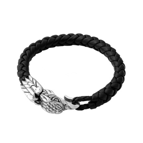 Leather Bracelet + Eagle Clasp