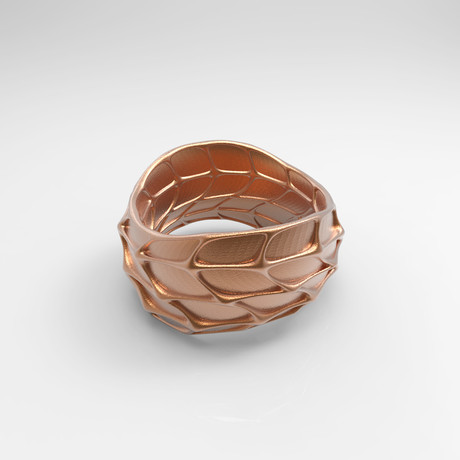 Panel Twist Ring // Bronze-Plated Steel (Size 5)