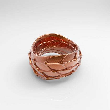 Panel Twist Ring // Polished Bronze (Size 5)