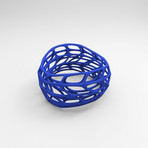 Panel Twist Hollow Bracelet // Blue Nylon (Small)