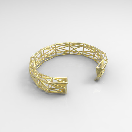 Thin Truss Cuff // Raw Brass (Small)