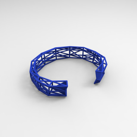 Thin Truss Cuff // Blue Nylon (Small)