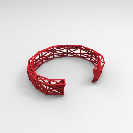 Thin Truss Cuff // Red Nylon (Small)