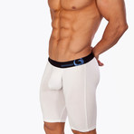 Boxer Brief 9 Inch Leg // White (XL (42"-44"))