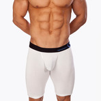 Boxer Brief 9 Inch Leg // White (Small (30"-32"))