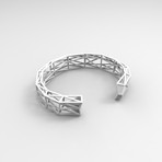 Thin Truss Cuff // White Nylon (Small)