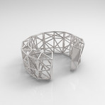 Truss Cuff // Polished Silver (Small)