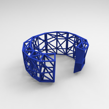 Truss Cuff // Blue Nylon (Small)