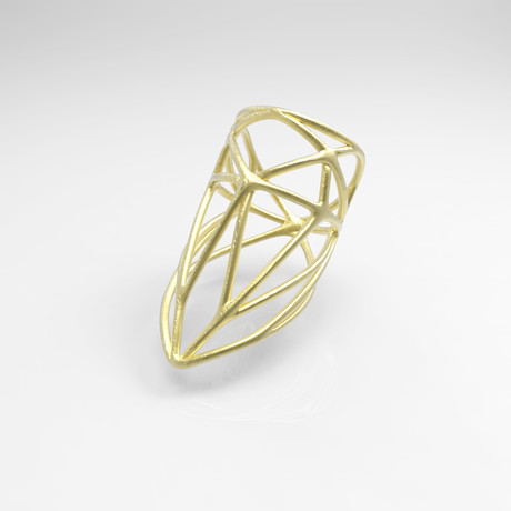 Diamond Ring // Raw Brass (Size 6)