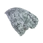 The Beeskie Slouchy Beanie // White & Grey Marl