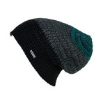 The Gloze Slouchy Beanie // Black & Charcoal & Emerald