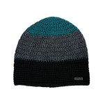 The Gloze Slouchy Beanie // Black & Charcoal & Emerald