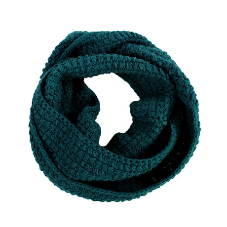 The Black Rose Infinity Scarf // Emerald