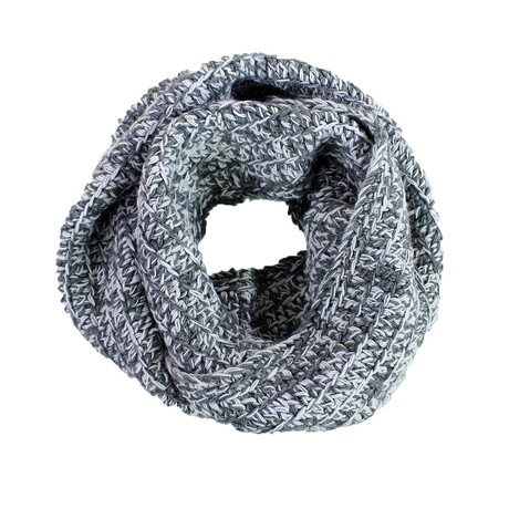 The Suspense Infinity Scarf // White & Grey Marl