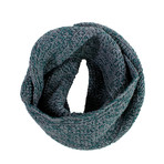 The Suspense Infinity Scarf // Grey & Emerald Marl