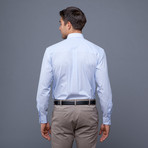 London Collection // Blue Micro Check + Blue Dot Tie (2XL 18-18.5/36-37)